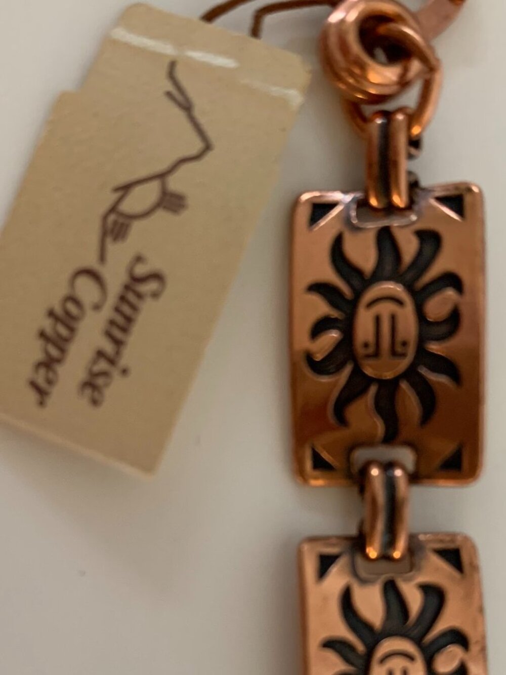 Two Vintage Copper Bracelets - 1 With "Sunrise Copper" Tag - Picture 2 of 4